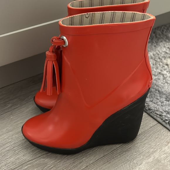 Red Coach Rain Boots - Picture 2 of 9